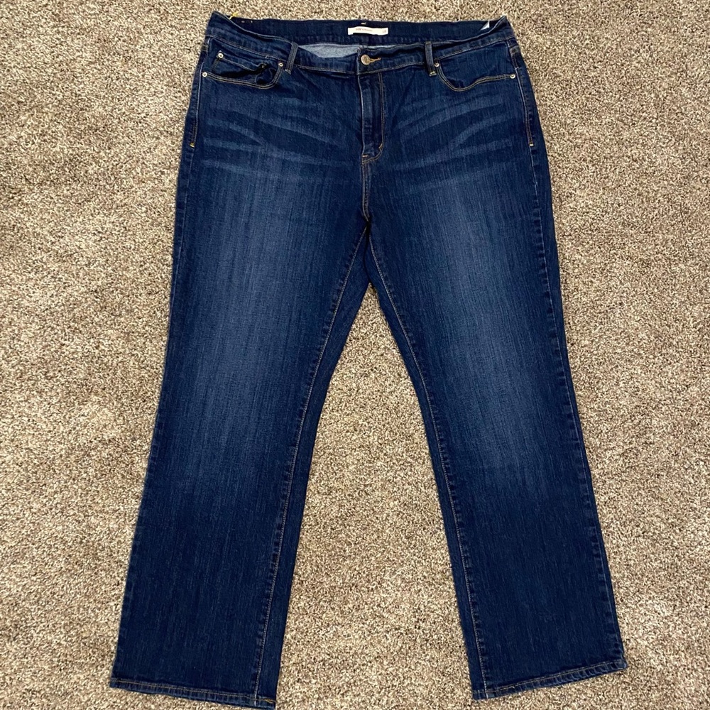Levis 505 straight Dark Wash Denim Jeans, Size 18
